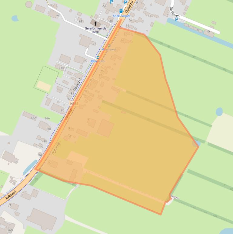 Kaart van postcodegebied 9286EC.