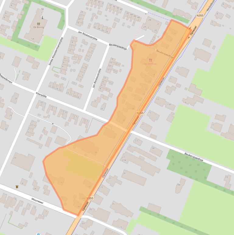 Kaart van postcodegebied 9286ED.