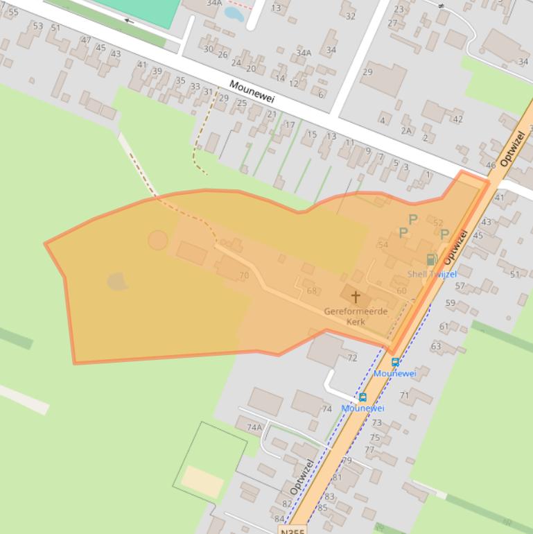 Kaart van postcodegebied 9286EE.