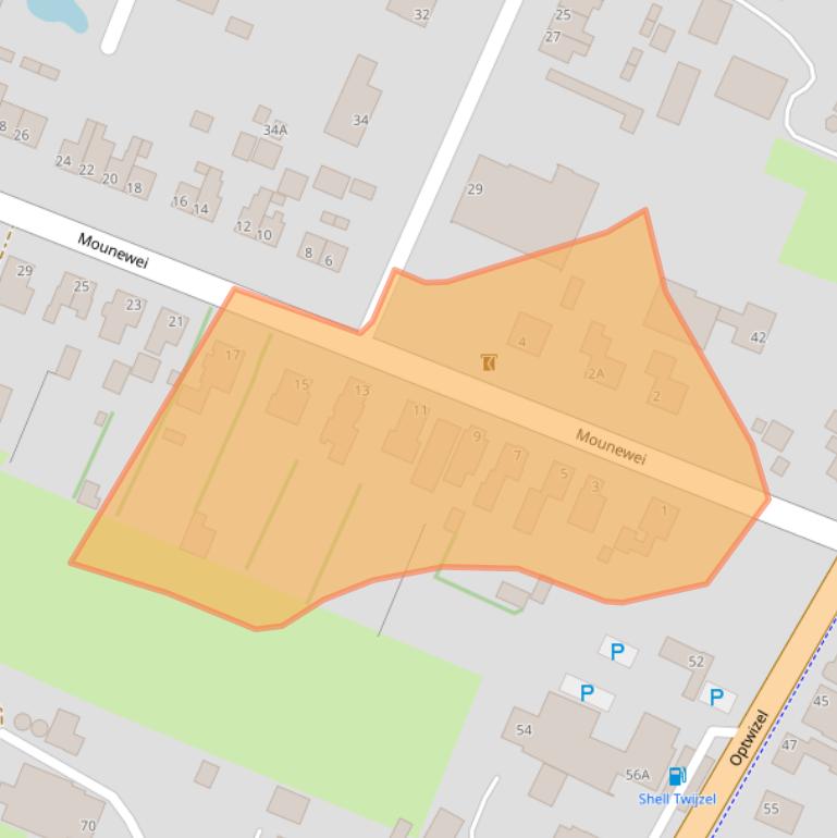 Kaart van postcodegebied 9286EH.