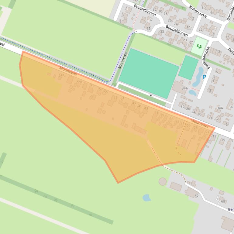 Kaart van postcodegebied 9286EJ.