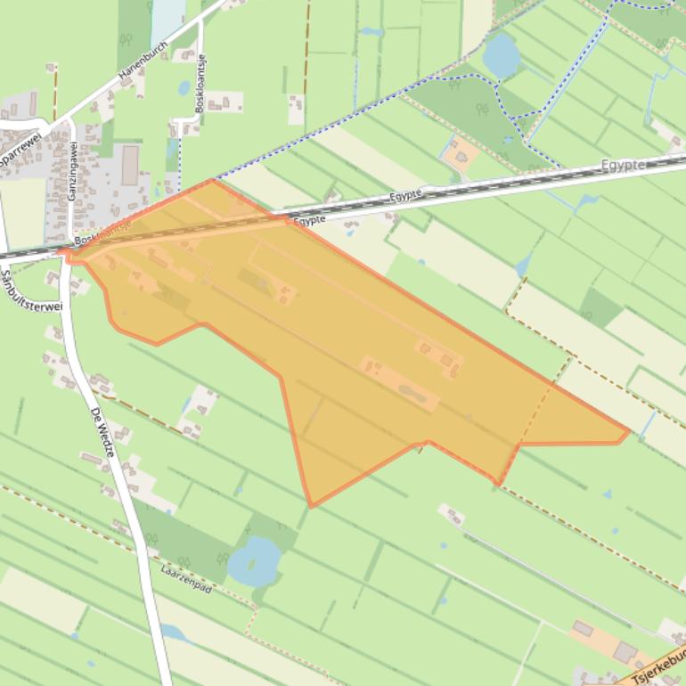 Kaart van postcodegebied 9286EX.