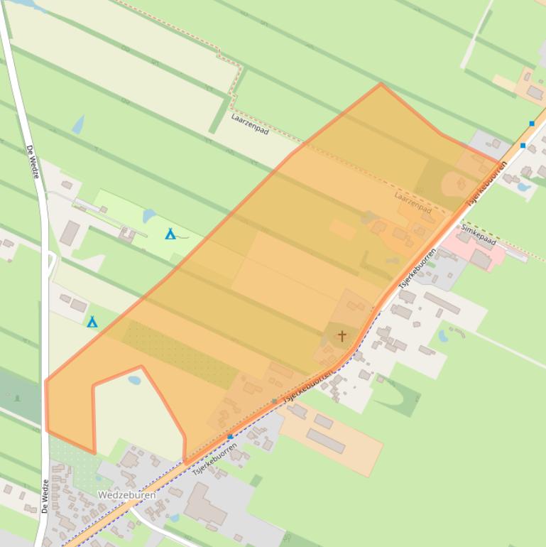 Kaart van postcodegebied 9286EZ.