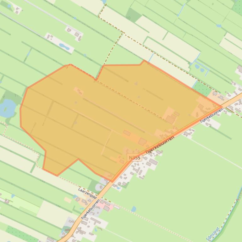 Kaart van postcodegebied 9286GA.