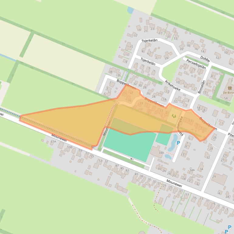 Kaart van postcodegebied 9286GE.