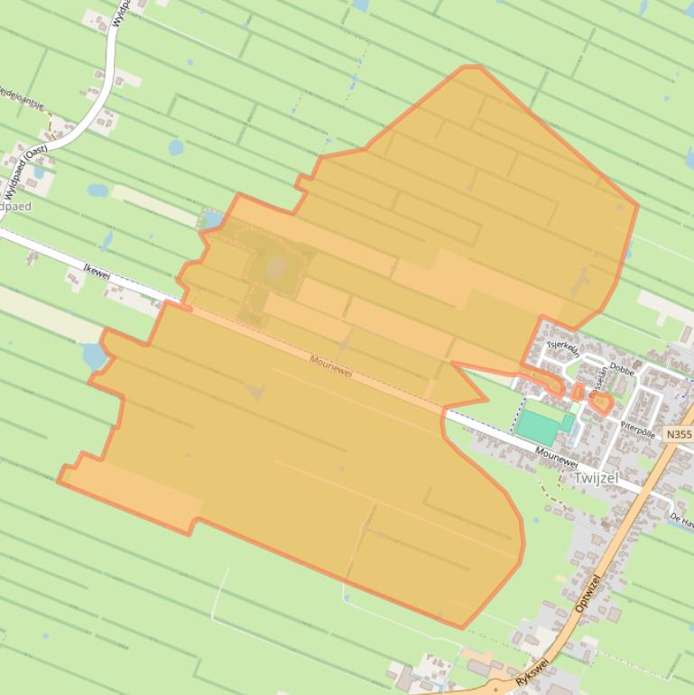 Kaart van postcodegebied 9286GH.