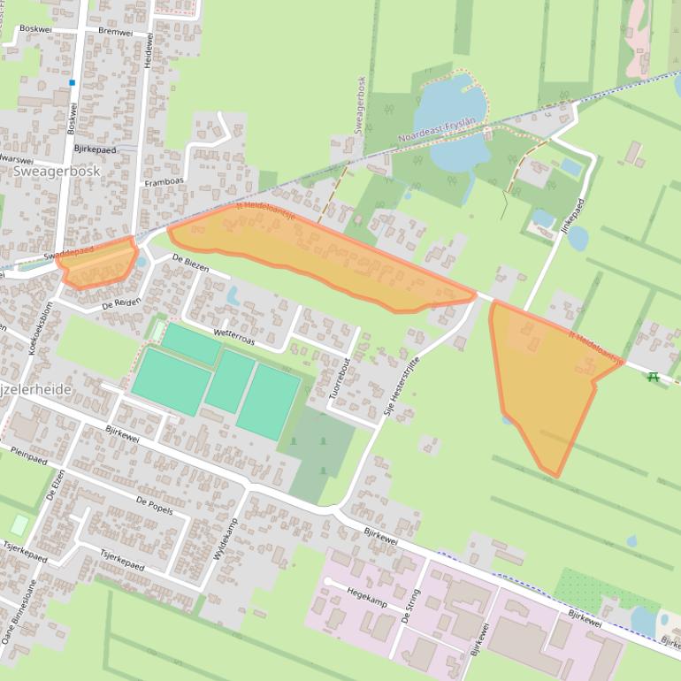 Kaart van postcodegebied 9287HB.