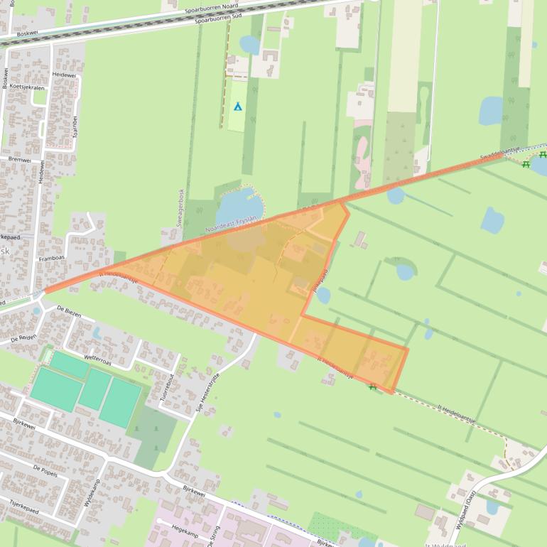 Kaart van postcodegebied 9287HC.