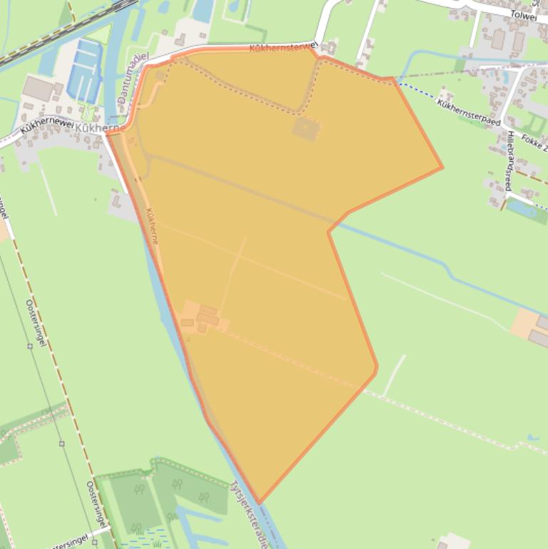 Kaart van postcodegebied 9287HD.