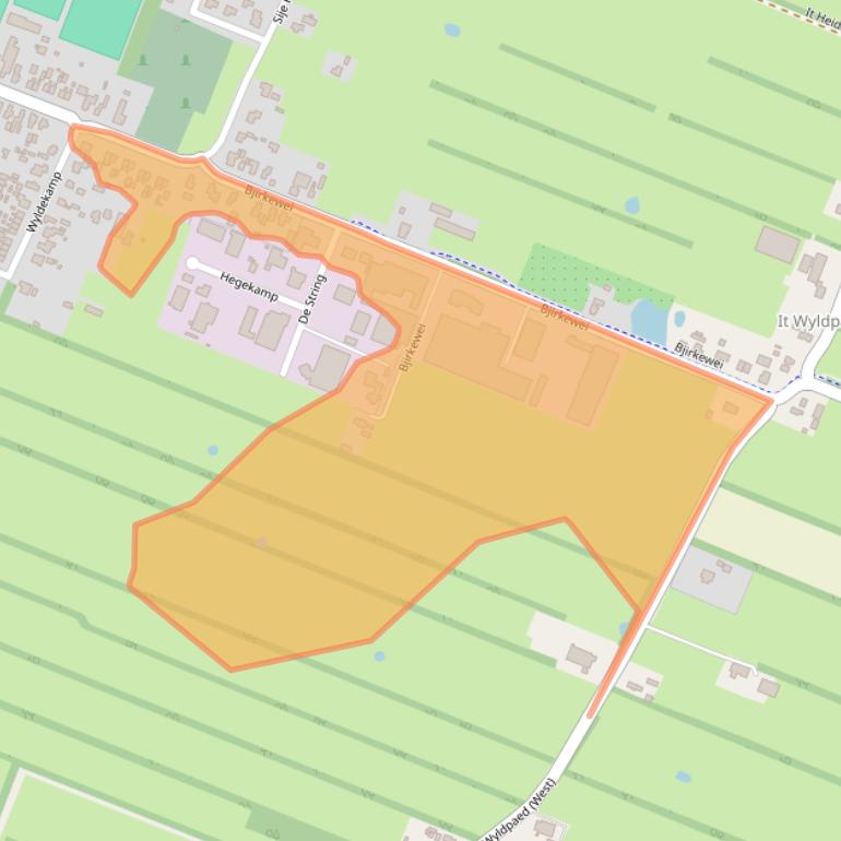 Kaart van postcodegebied 9287LA.