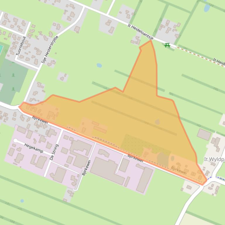 Kaart van postcodegebied 9287LD.