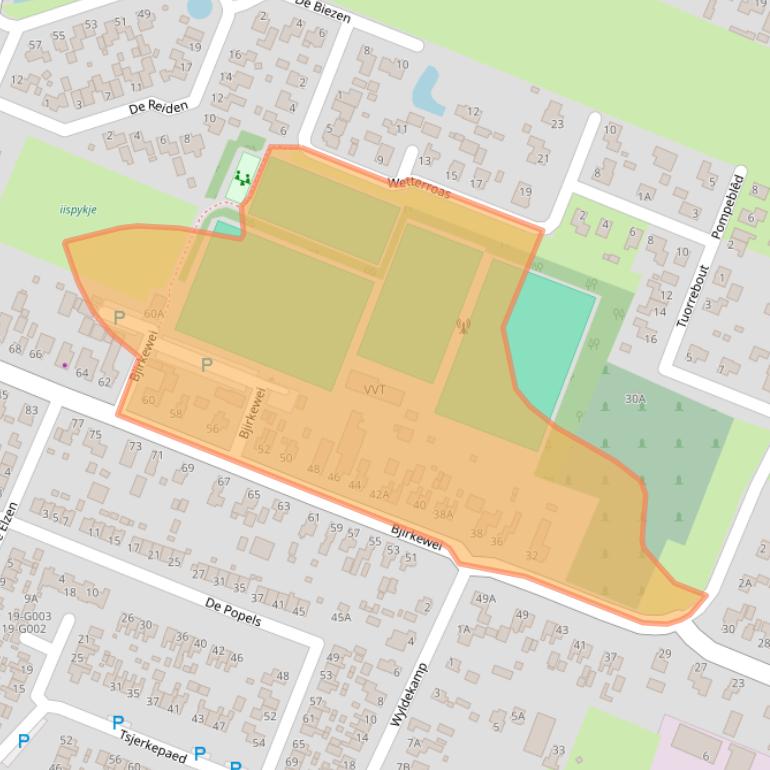 Kaart van postcodegebied 9287LE.