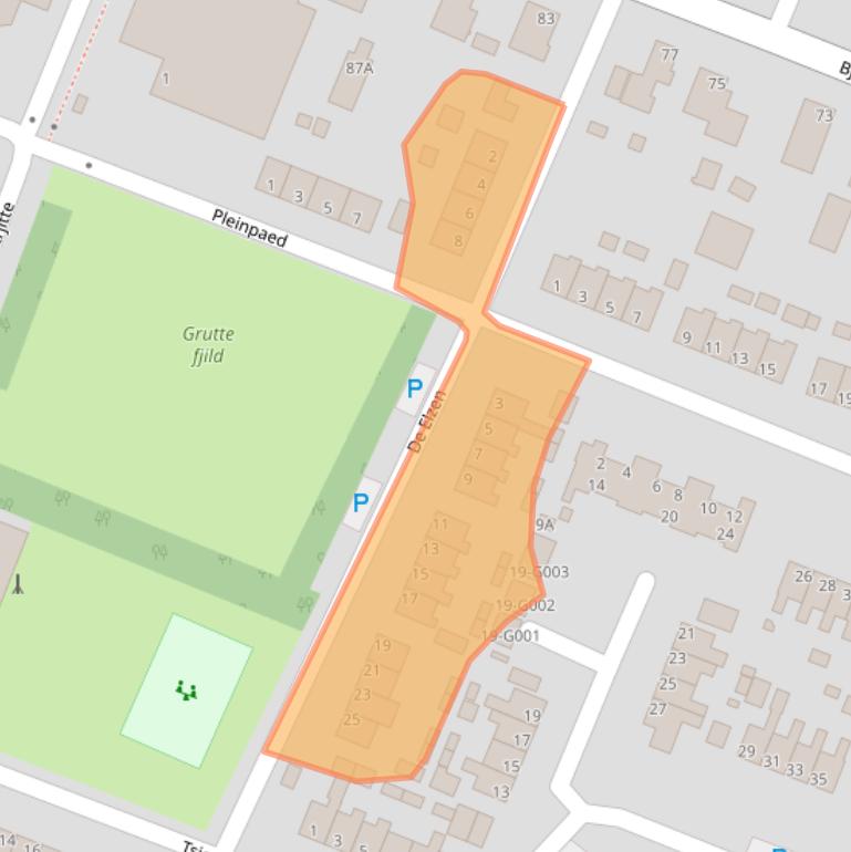 Kaart van postcodegebied 9287LK.