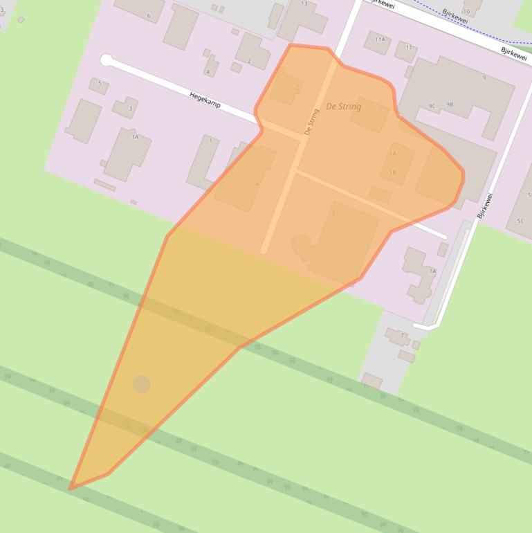 Kaart van postcodegebied 9287MA.