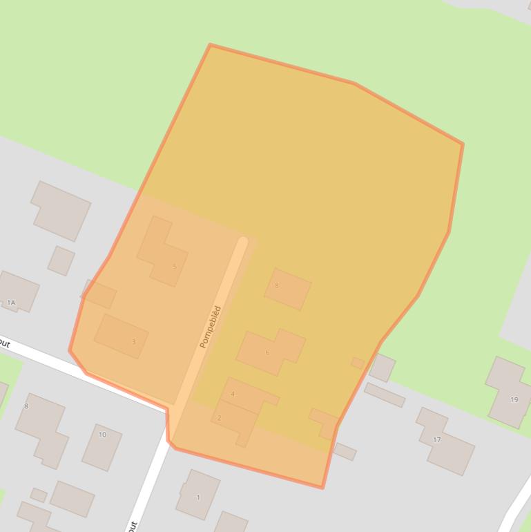 Kaart van postcodegebied 9287MR.