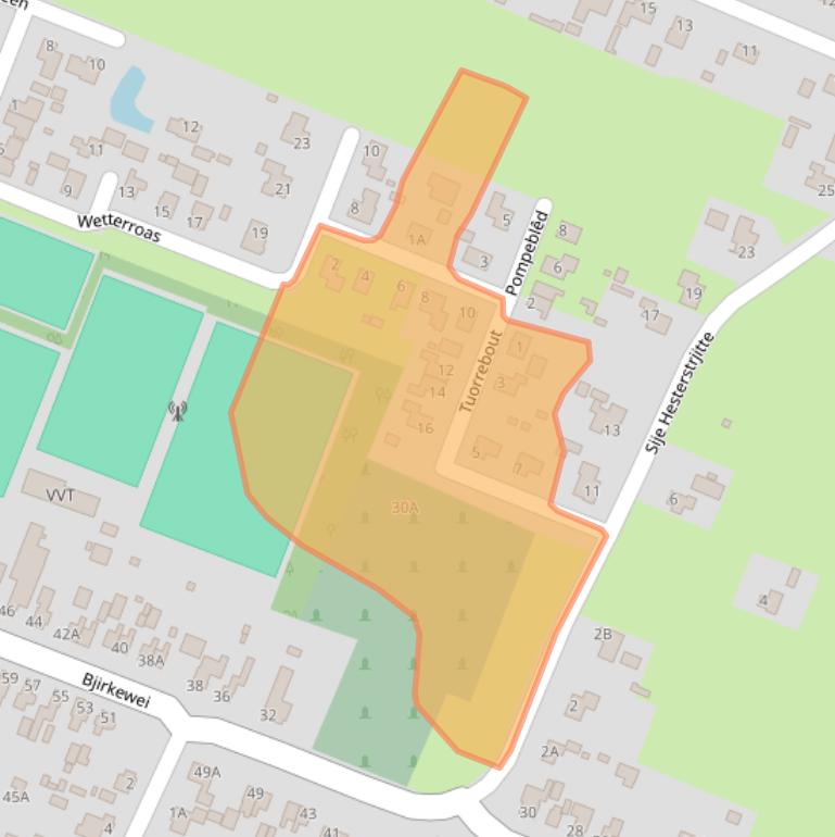 Kaart van postcodegebied 9287MS.