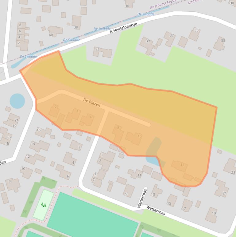 Kaart van postcodegebied 9287MV.
