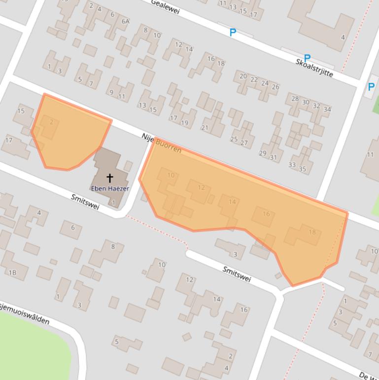 Kaart van postcodegebied 9287ND.