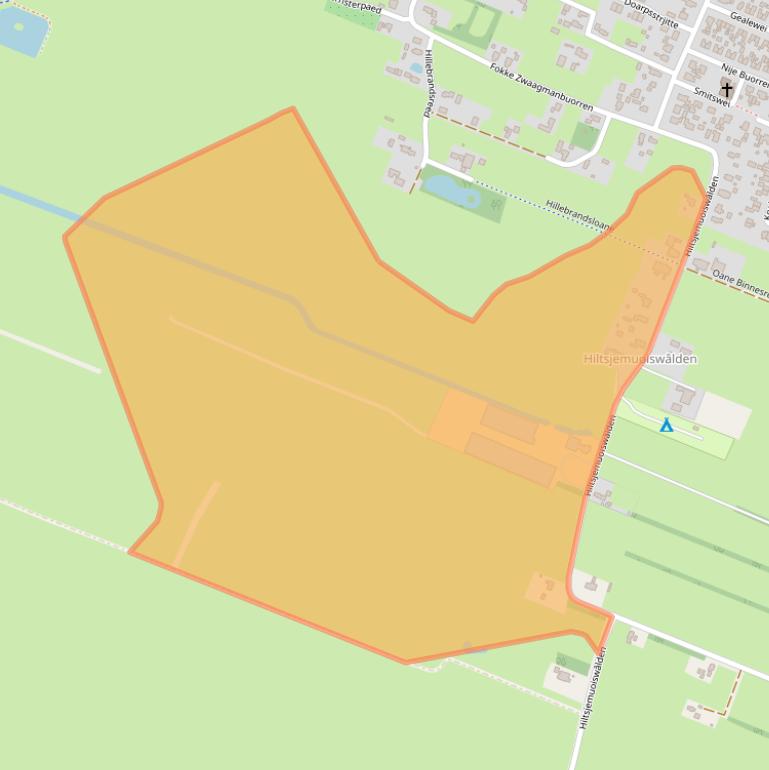 Kaart van postcodegebied 9287NJ.