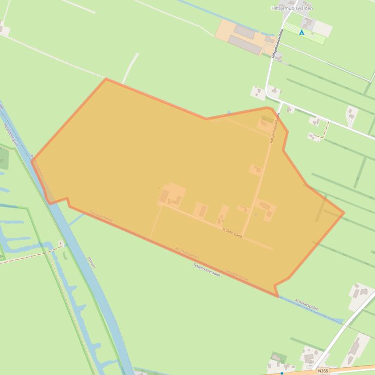 Kaart van postcodegebied 9287NL.