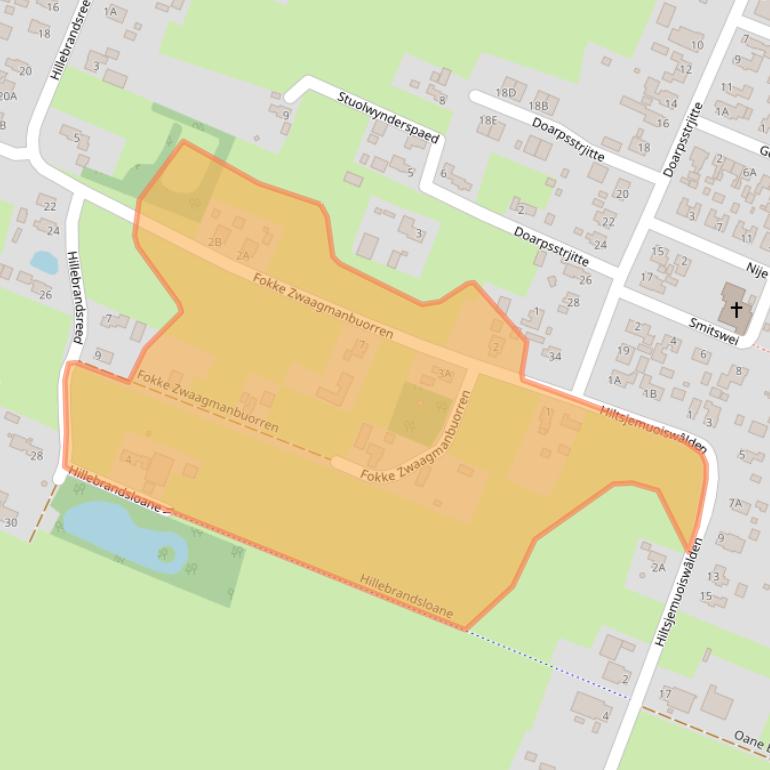 Kaart van postcodegebied 9287NM.