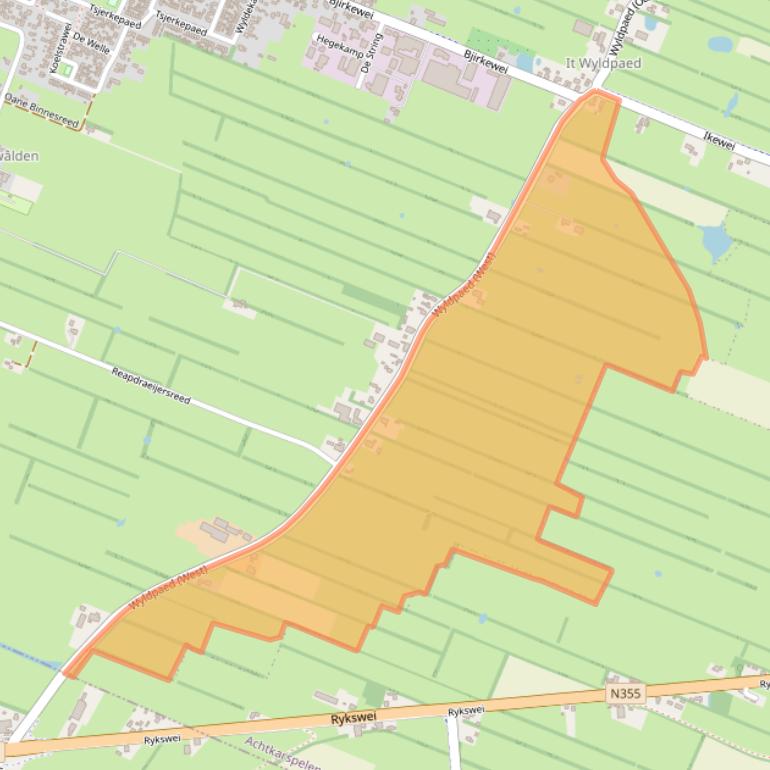 Kaart van postcodegebied 9287VJ.