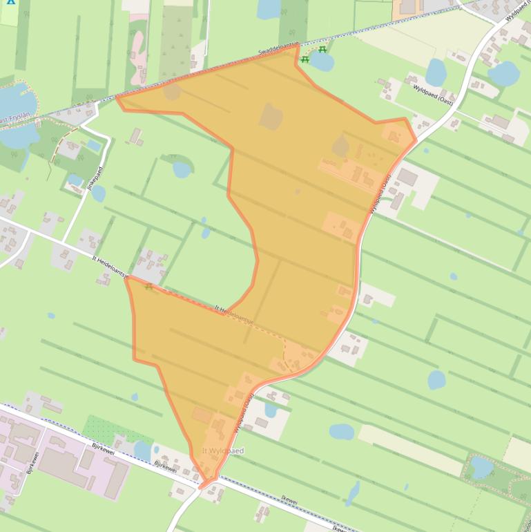 Kaart van postcodegebied 9287VM.