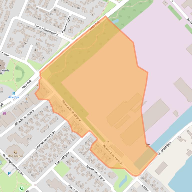 Kaart van postcodegebied 9288AG.