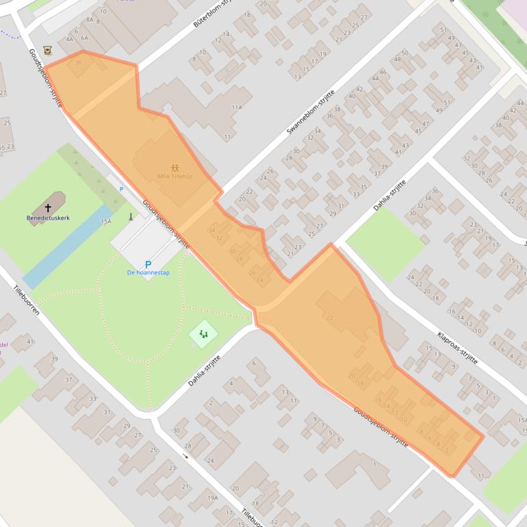 Kaart van postcodegebied 9288AM.