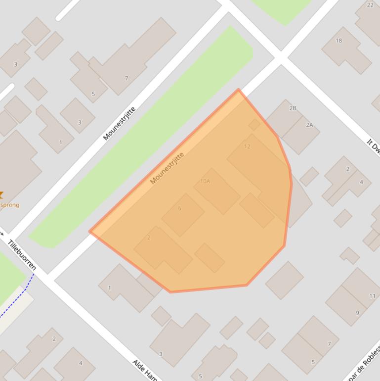 Kaart van postcodegebied 9288AS.