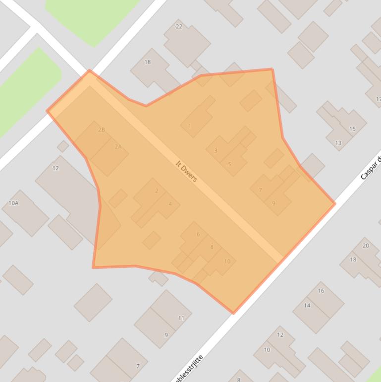 Kaart van postcodegebied 9288AV.