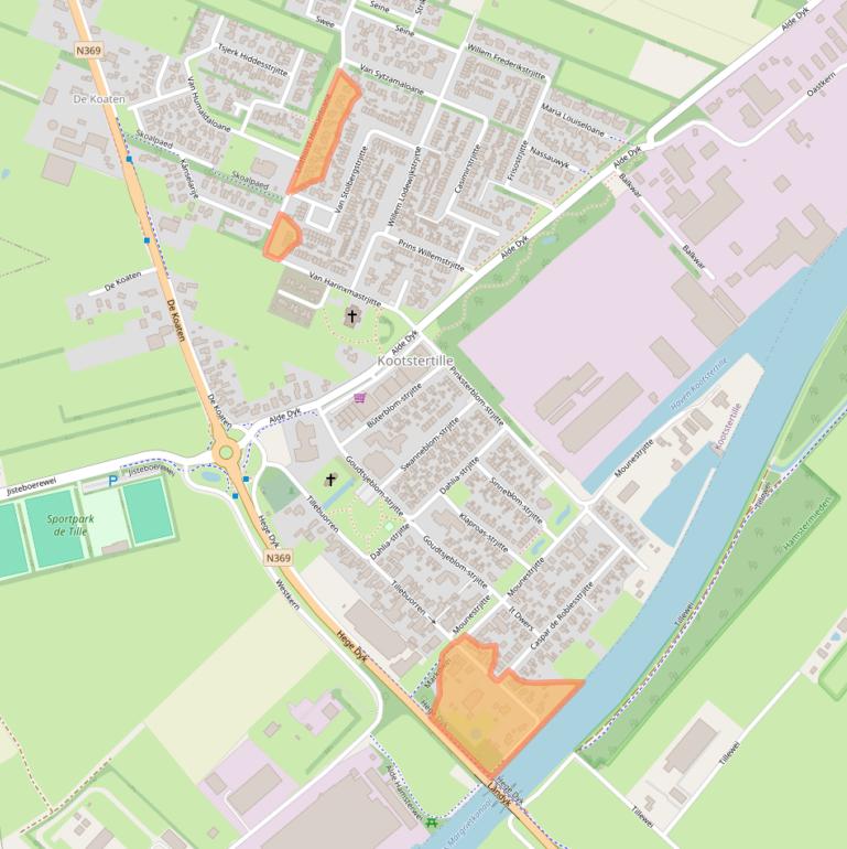 Kaart van postcodegebied 9288BB.