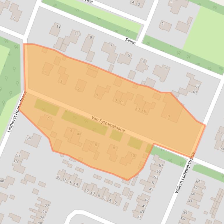 Kaart van postcodegebied 9288BD.