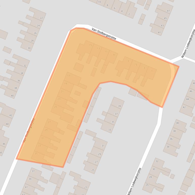 Kaart van postcodegebied 9288BE.