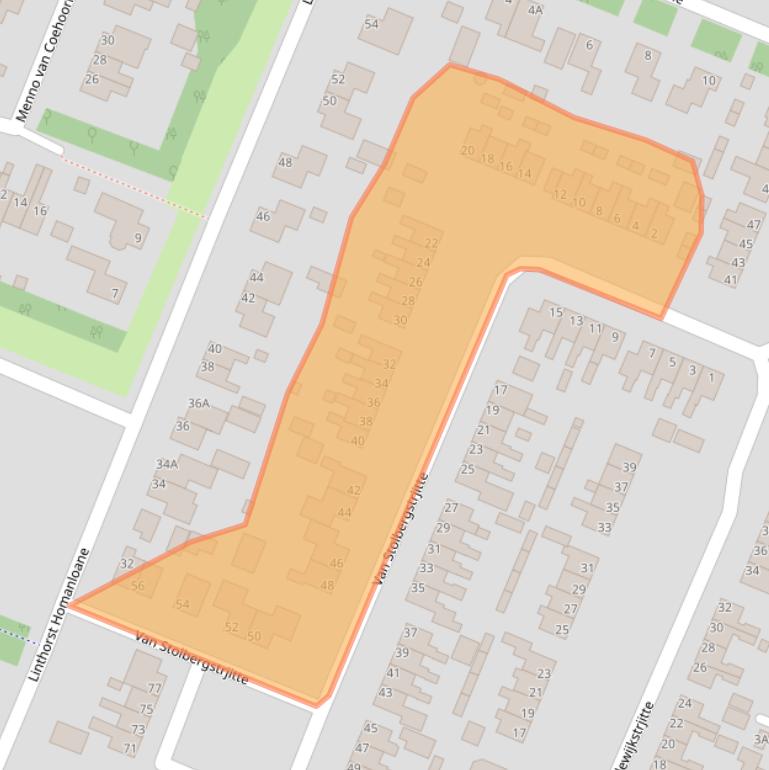 Kaart van postcodegebied 9288BH.