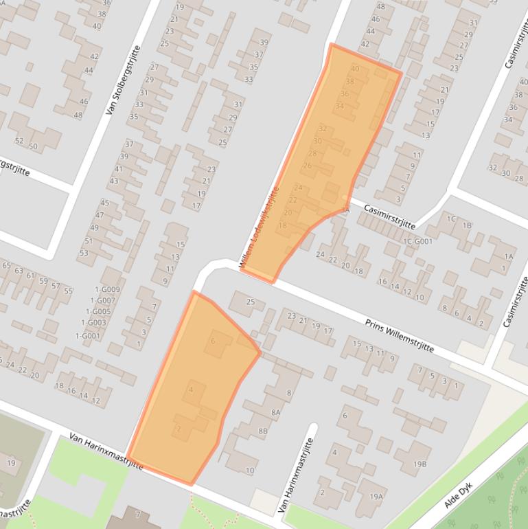 Kaart van postcodegebied 9288BL.