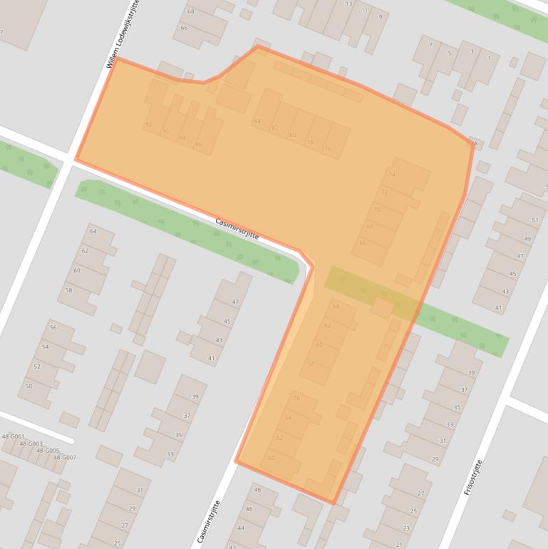 Kaart van postcodegebied 9288BR.