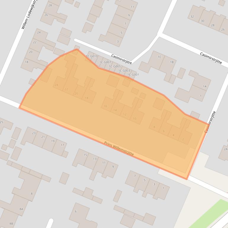 Kaart van postcodegebied 9288BT.