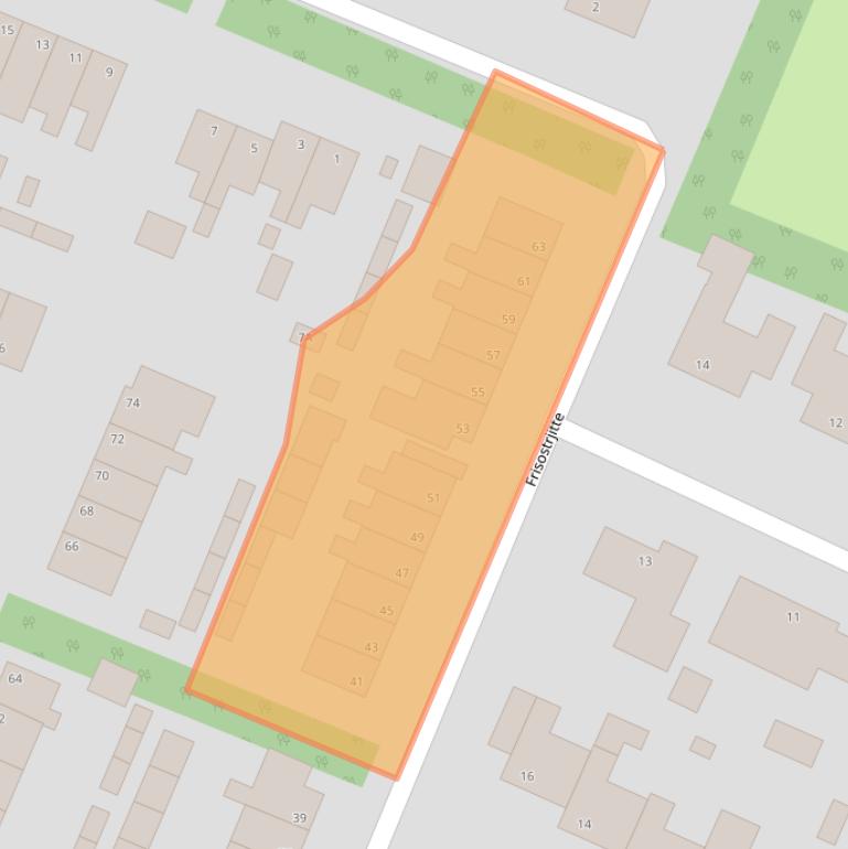 Kaart van postcodegebied 9288BW.