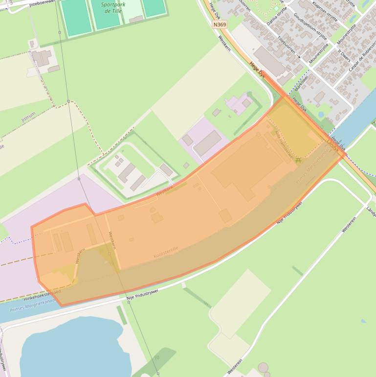 Kaart van postcodegebied 9288CA.