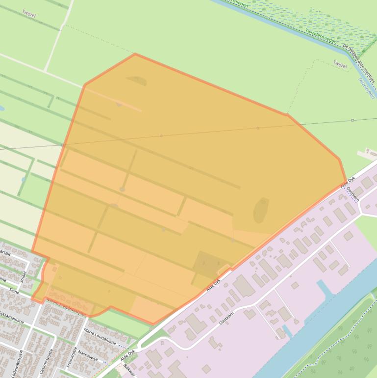 Kaart van postcodegebied 9288CG.