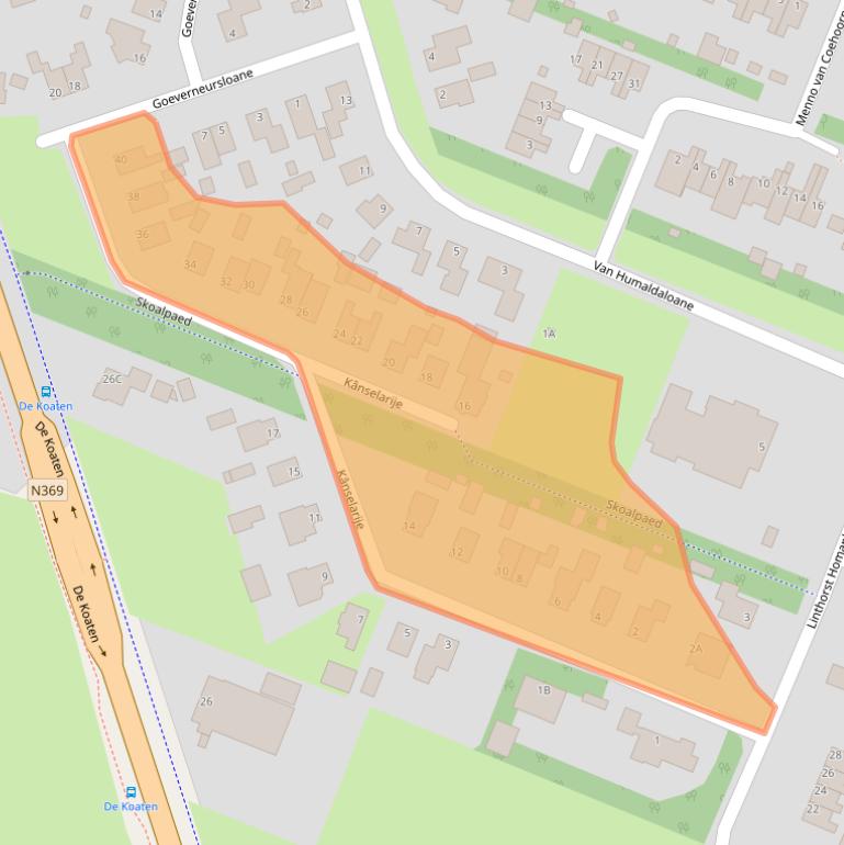 Kaart van postcodegebied 9288CJ.