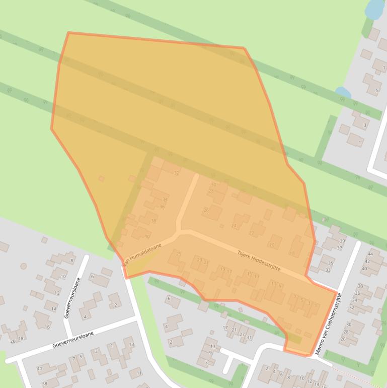 Kaart van postcodegebied 9288CP.