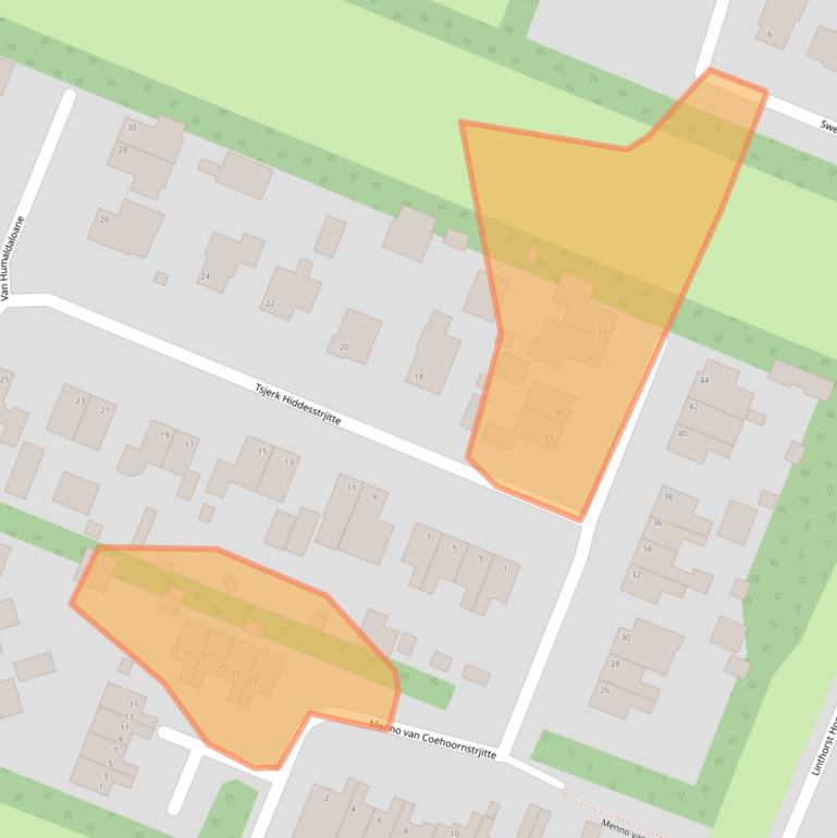 Kaart van postcodegebied 9288CR.