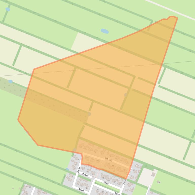 Kaart van postcodegebied 9288DC.