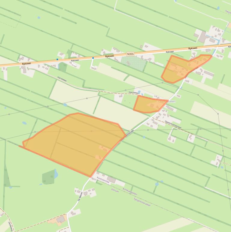 Kaart van postcodegebied 9288GK.