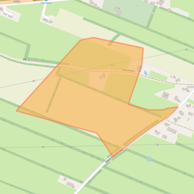 Kaart van postcodegebied 9288GN.