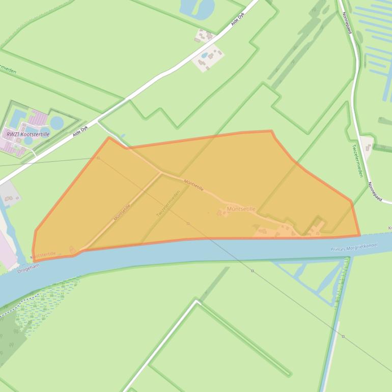 Kaart van postcodegebied 9288XE.