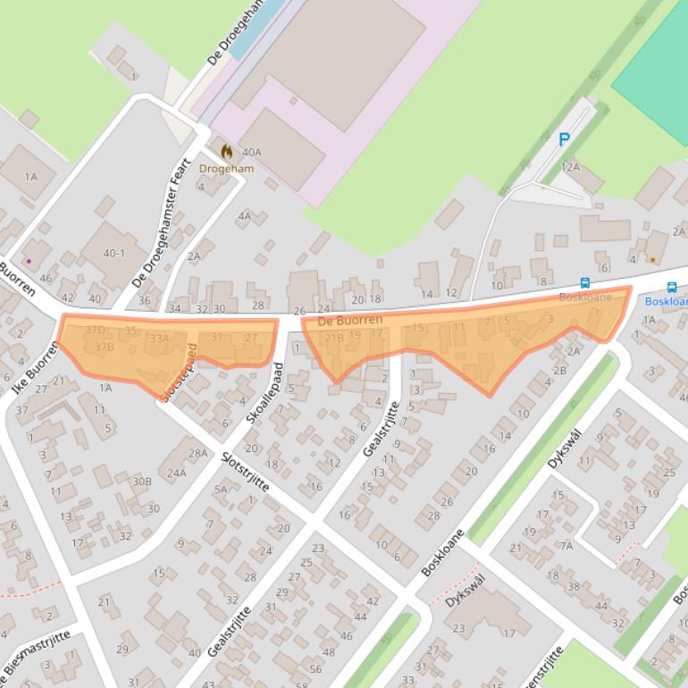 Kaart van postcodegebied 9289HD.