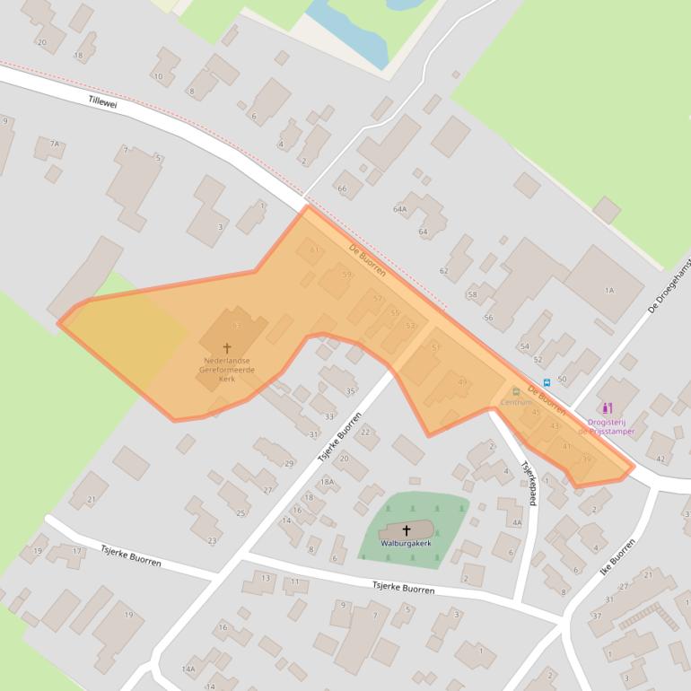 Kaart van postcodegebied 9289HE.